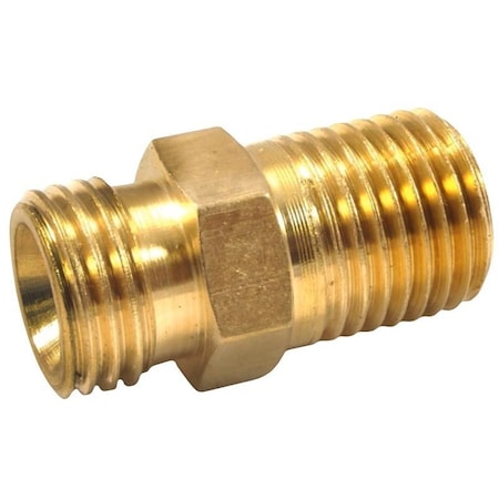 Forney Ball End Pipe Adapter with Ball Socket, 1/4 in, MNPT x MNPS, Brass 75537