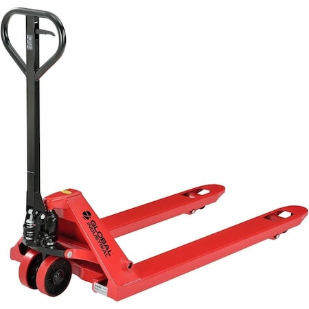 Global Industrial Standard Duty Pallet Jack Truck 5500 Lb. Capacity, 27 x 48 Forks 989031