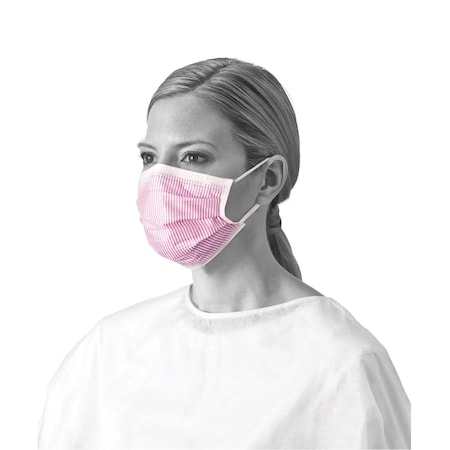 Medline ASTM Level 3 Procedure Face Mask with Ear Loops and Cellulose Inner/Outer Facings, 50PK NON27712ELZ