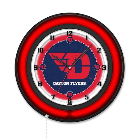 Holland Bar Stool University of Dayton 19 Double Neon Wall Clock Clk19BK