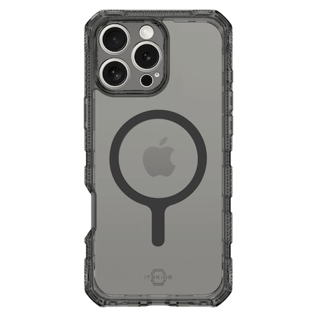 Itskins Supreme_r Clear Magsafe Case For Apple Iphone 16 Pro, Graphite AP6X-MGCLR-GRPR