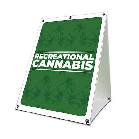 Signmission Recreational Cannabis, 24 Inch x 18 Inch A-frame Yard Sign, Coroplast Yard Sign SBC-1824-30418