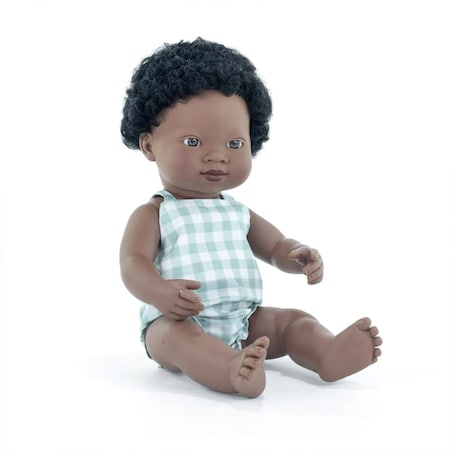 Miniland My Friends & Me Baby Doll, African Boy, 15'' 33205