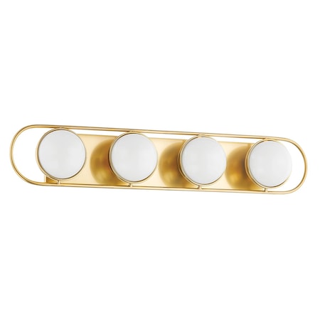 Mitzi Amy 4 Light Bath And Vanity 10.5 In. Aged Brass H783304-AGB