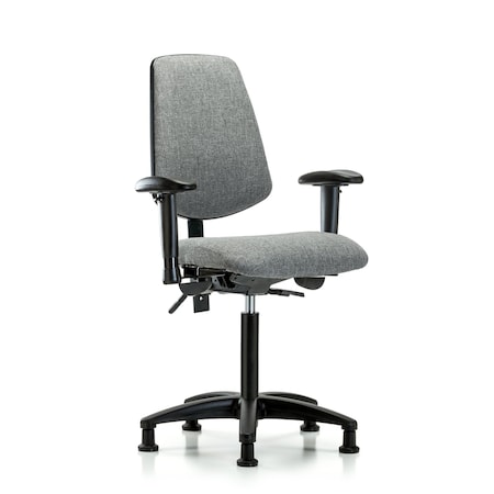 Blue Ridge Ergonomics Fab Med Bench Chair, Bk, Glds, Gry, 6-Way Adjustable, 22" to 29" Height, Gray BR-FMBCH-MB-RG-T1-A1-NF-RG-F44