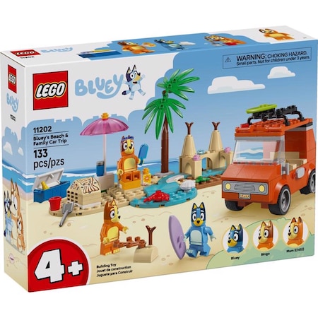 Lego Bluey Beach and Family Car Trip Building Set Multicolored 133 pc 11202