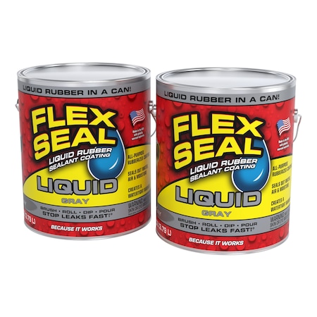 Flex Seal Liquid Gray 1 Gallon, 2PK US855GRY01-2