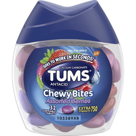 Glaxosmithkline Chewy Bites Antacid Tablets, Multi, 32PK GKC49180