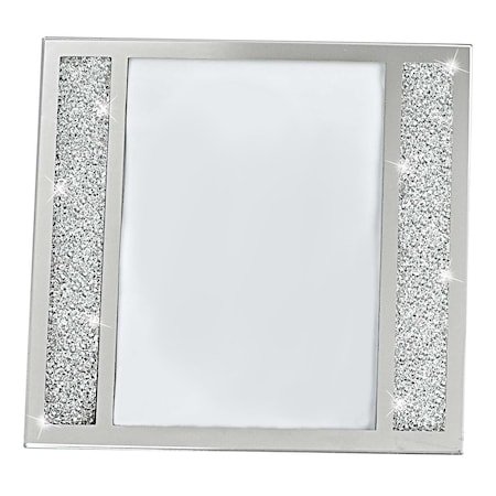 Homeroots 5" x 7" Silver Crystal Tabletop Picture Frame 375909