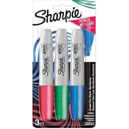 Sharpie Metallic Chisel Permanent Marker, PK3 2089631