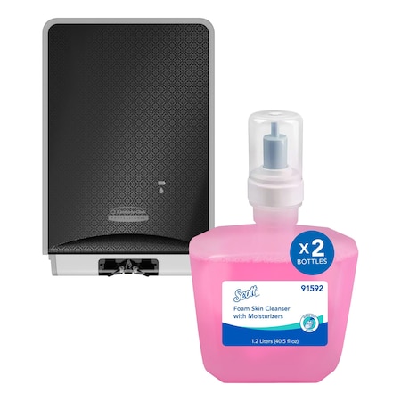 Kimberly-Clark Icon Soap/Sanitizer Dispenser With Foam Hand Soap Refill 2 PK 58724, 91592