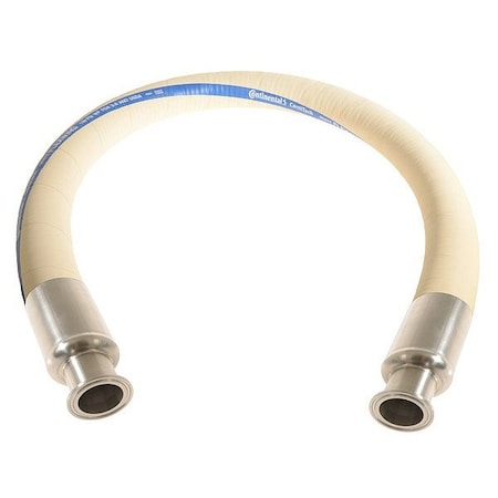 Continental 3/4" X 3' WHT FLXWNG FOOD SS TC + TC FTH075-03TC
