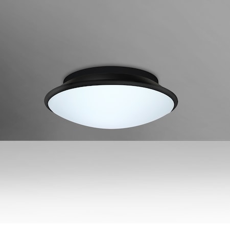 Besa Lighting Silk 17 Ceiling, Opal/Black, 1x60W Incandescent SILK10BKC