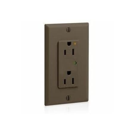 Leviton Straight Blade Receptacle, 5-15R, 15 A, 125V AC, Flush Mount, Isolated Ground 5280-IG