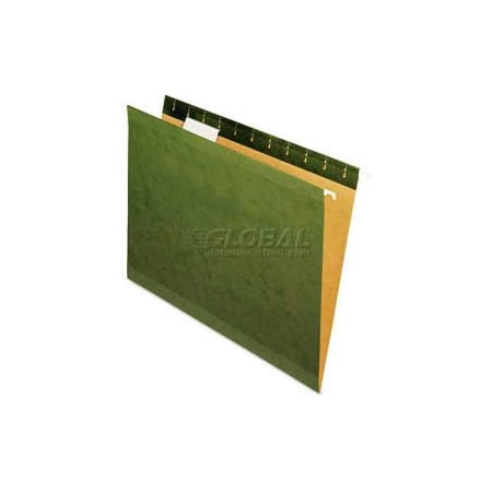 Universal Universal Reinforced Recycled Hanging Folder, 1/5 Cut, Letter, Standard Green, 25/Box UNV24115***