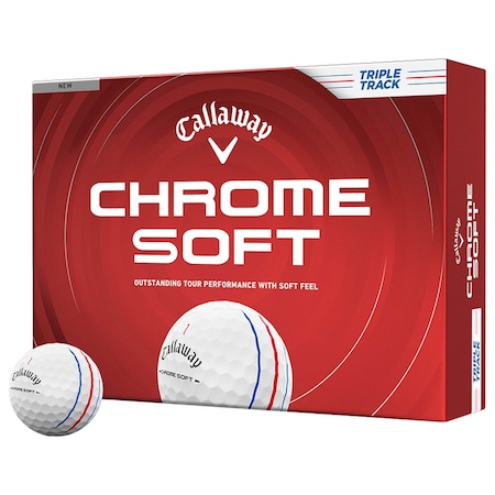 Callaway Chrome Soft Triple Track 26 White Golf Balls, 12PK 113590