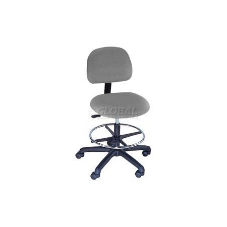 Industrial Seating Task Stool - Vinyl - Low Back - Pneumatic - Gray 50-V GREY-131