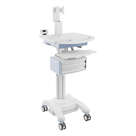 Luxor Medical Workstation Cart, 176 lb cap. MCWS004