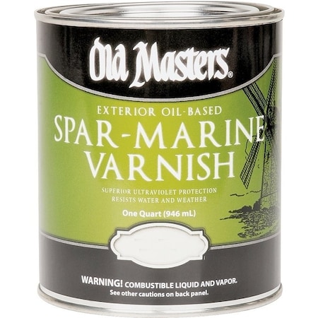 Old Masters Spar Marine Varnish, Satin, Liquid, 1 qt, Can 92304