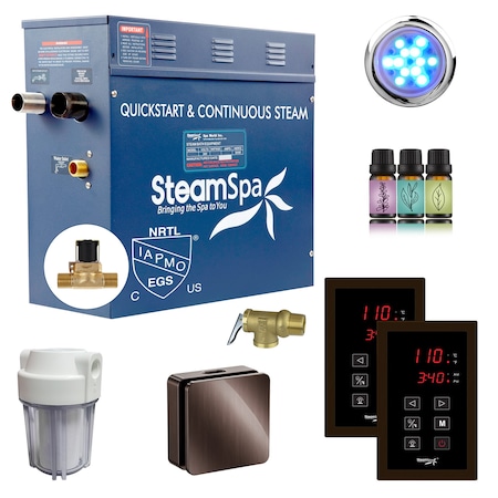Steamspa Royal Series 6KW Steam Generator w/ Continuous Steam, Dual Touchpads and Filter in Oil Rubbed Bronze RYTS600OB