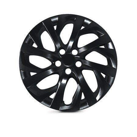 Altertrim 2009-2024 Toyota Corolla 16 in Hubcaps Wheel Rims Cover+ Compatible With Steel Whls, (Blk Lacq), 4PK CHB-5111-BL-16