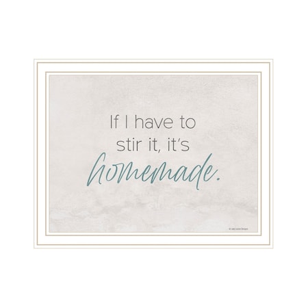 Homeroots It's Homemade White Framed Print Wall Art 529684