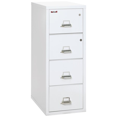 Fireking 4 Drawer, 1 Hr Fire Rated, Vertical, 31" Legal, Safe-In-A-File Arctic White 4-2131-CAWSF
