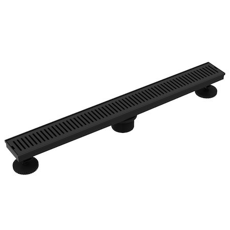 Vigo Elan 24 in Linear Shower Drain in Matte Black VG07002MB