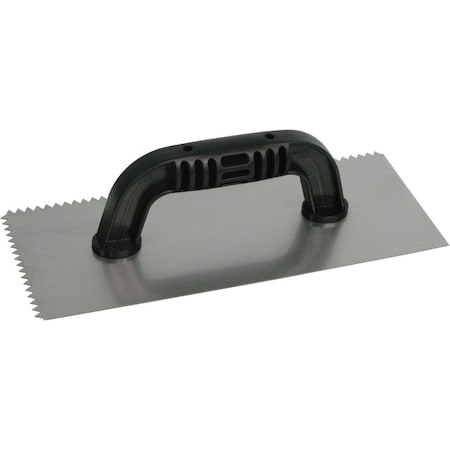 Marshalltown Notched Trowel, Flooring Trowel, Tiling Trowel, V-Shaped Notches, 1/4 x 3/16 inch Notches 225
