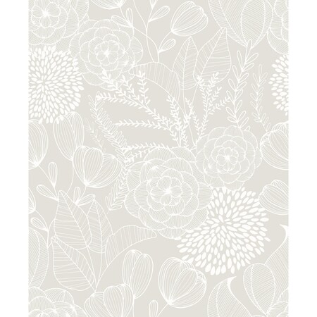 A-Street Prints Alannah Bone Bone Botanical Wallpaper 2903-25858