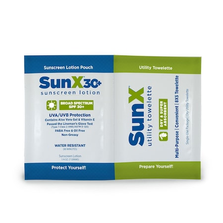 Aero Healthcare SunX30 Lotion and Wipe Pack, Bulk Pack, 300PK 71443