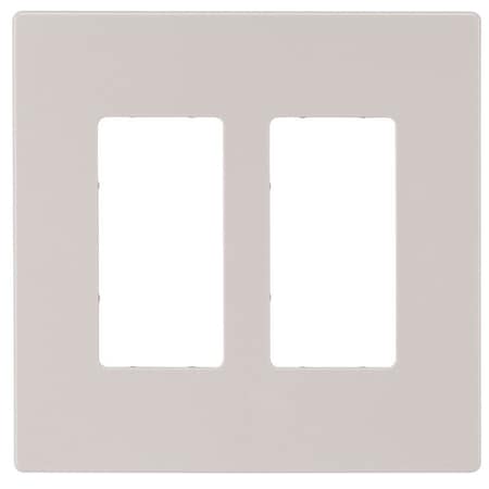 Eaton Wiring Devices PJ Wallplate, 487 in L, 494 in W, 2 Gang, Polycarbonate, White, HighGloss PJS262W