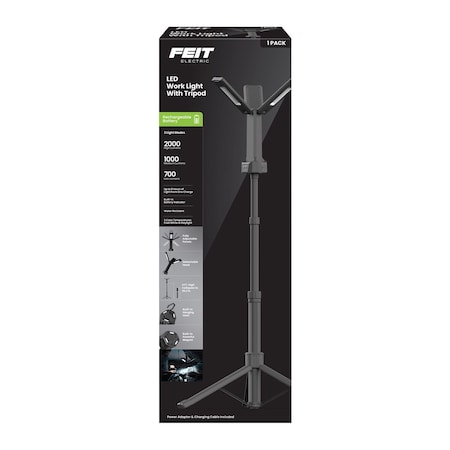 Feit Electric Feit 2000 lm LED Tripod Work Light WORK2000TRIPBAT