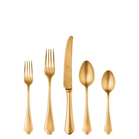 Mepra Dolce Vita Pewter Gold Flatware  Set - 20 Pcs. 106422020PO