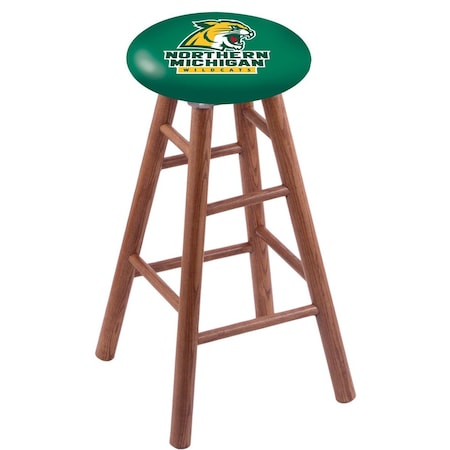 Holland Bar Stool Co Oak Bar Stool, Medium Finish, Northern Michigan Seat RC30OSMed