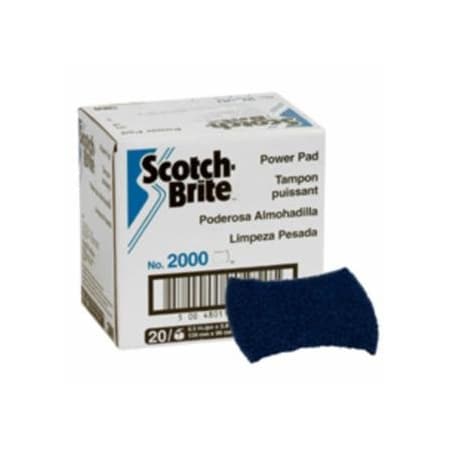 Scotch-Brite 2000 Power Pads, Dark Blue, Commercial Kitchen Cleaning, 20PK 489-231629