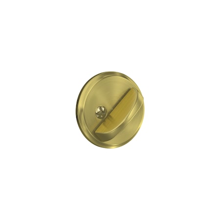 Schlage Residential One Sided Deadbolt with 12287 Latch and 10116 Strike Satin Brass Finish B80608
