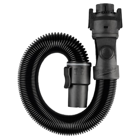 Milwaukee Tool Vacuum Hose, 6 ft L, Black, Plastic 49-90-1965