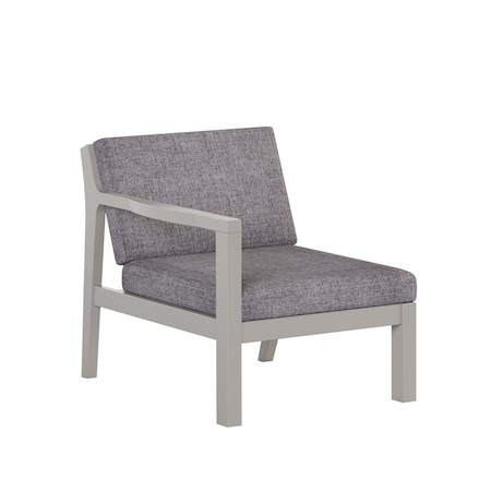 Polybird BREEZE DEEP SEAT SECTIONAL PIECE RIGHT CHAIR        LIGHT GRAY POLYBIRD P102-LG-CASL