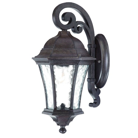 Homeroots Antique Black Tapered Hanging Lantern Wall Light 398532