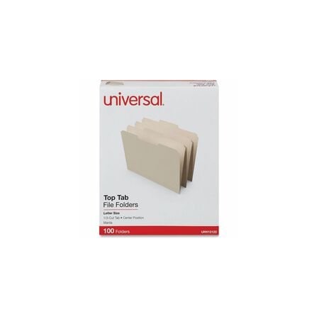 Universal File Folders, Manila, 100PK UNV12122