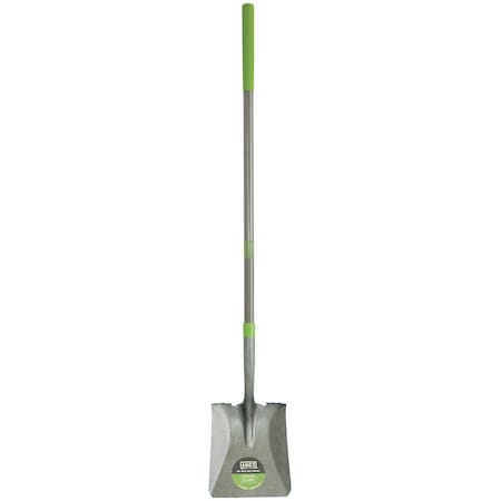 Ames Square Point Shovel, Tempered Steel, Comfort Step, Fiberglass Handle, Cushion Grip 25337100