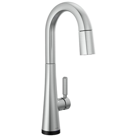 Delta Monrovia Touch2O Bar / Prep Faucet With Touchless Technology In Lumicoat Arctic Stainless 9991TL-AR-PR-DST