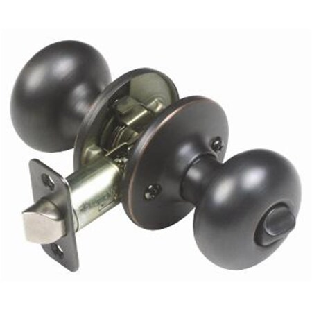 Design House Cambridge 2-Way Latch Privacy Door Knob, Adjustable Backset 753459