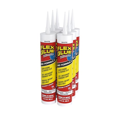 Flex Seal Instant grab glue, White, 10 oz, 6 PK GFSTANR10