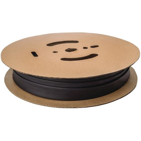 Hellerman Tyton Heat Shrink Tubing, Bulk Reel, 2:1 Shrink Ratio, 3/32", 2.4/1.2 Dia, PO, Black, 1000 ft/reel 309-60118