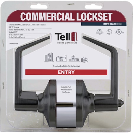 Tell Commercial Cortland Entry Door Handleset CL102902