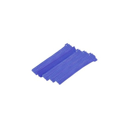 Cable Wholesale Blue Hook and Loop Cable Strap w/ Eye, 0.50 inch x 8 inch, 25 Pack 30CT-06180