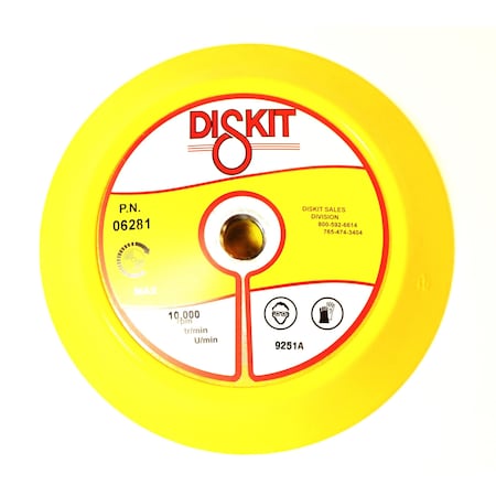 Diskit Diskit Abrasive Sanding Pad 06281: Firm, 6", canvas, 0 Hole, Slant Profile MADE IN USA 06281