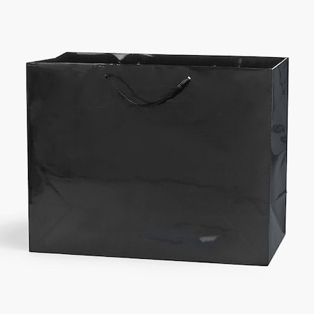 Nashville Wraps Black Gloss Gift Bags, Vogue 16x6x12, 10PK GTVMBK